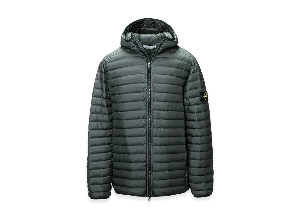 Stone Island Down Jacket 40324 Loom Woven Chambers Nylon Down Packable "Petrolgreen"