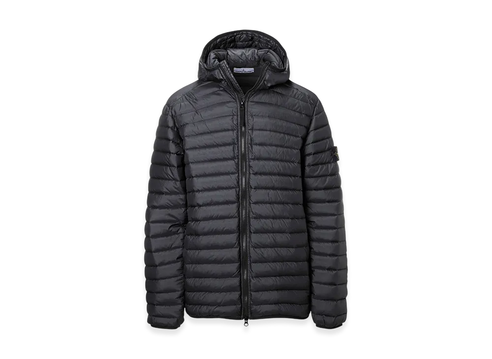 Stone Island Down Jacket 40324 Loom Woven Chambers Nylon Down Packable "Black"