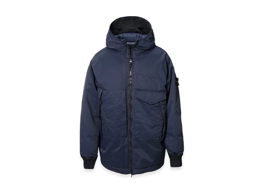Stone Island Down Jacket 41421 Opaque Nylon Twill Down "Navyblue"