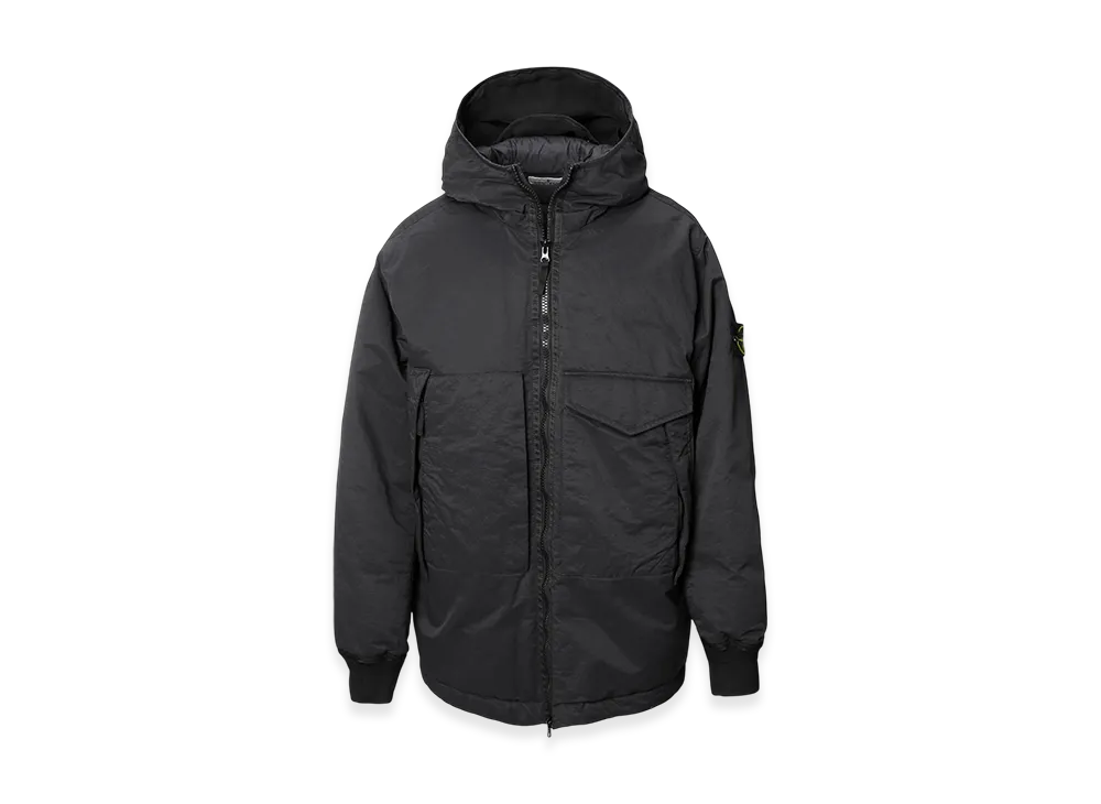 Stone Island Down Jacket 41421 Opaque Nylon Twill Down "Black"