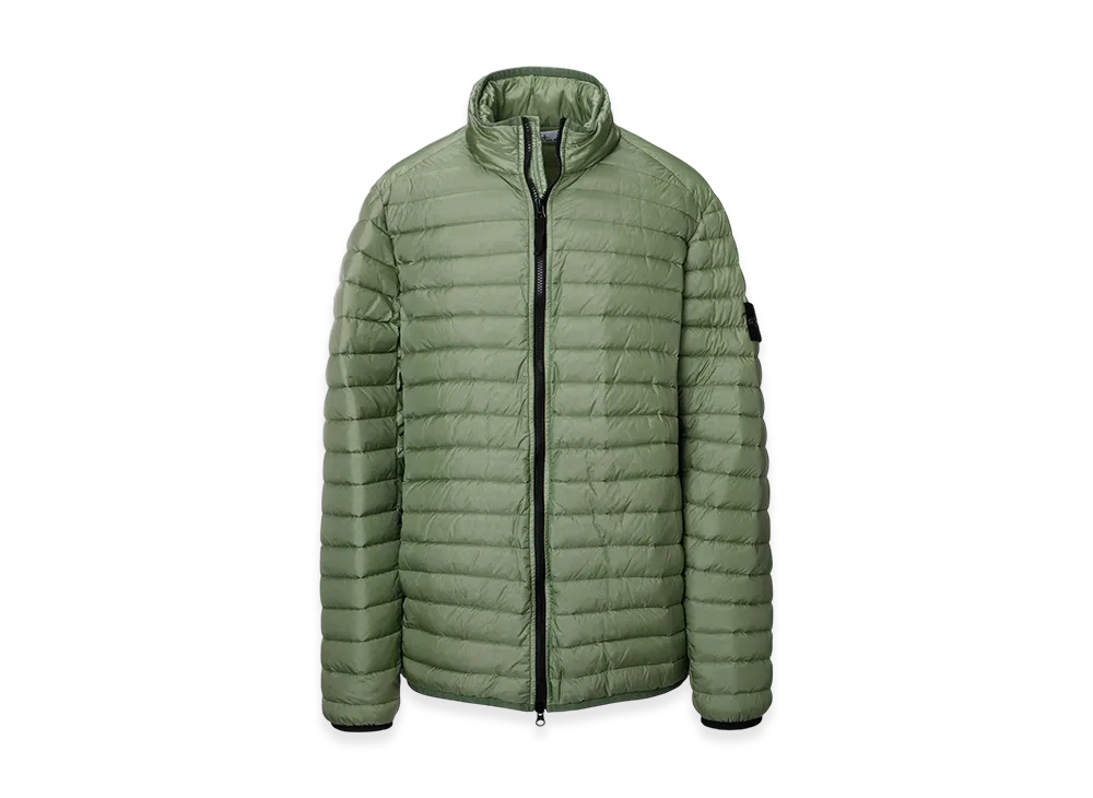 Stone Island Down Jacket 41524 Packable Loom Woven Chambers R-Nylon "Sage"