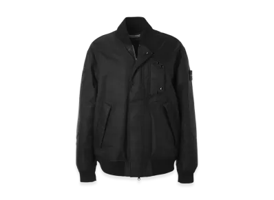 Stone Island Down Jacket 46536 Diagonal Nylon Down "Black"