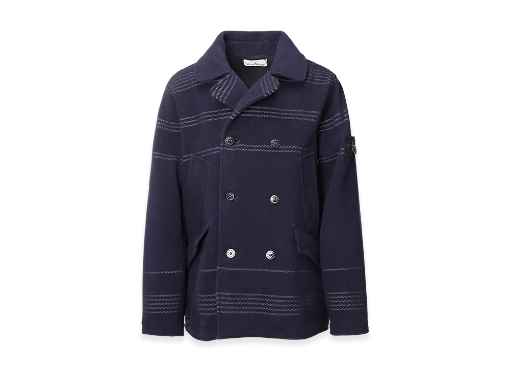 Stone Island Peacoat Panno Militare + Righe Reflective "Navyblue"