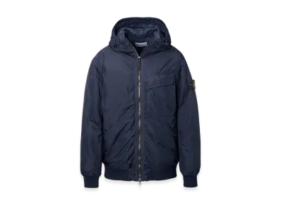 Stone Island Hooded Padded Blouson 40723 Garment Dyed Crinkle Reps R-NY with Primaloft "Navyblue"
