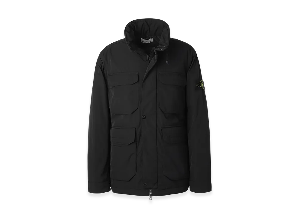 Stone Island Hooded Padded Blouson 43626 Polyester Micro Twill "Black"