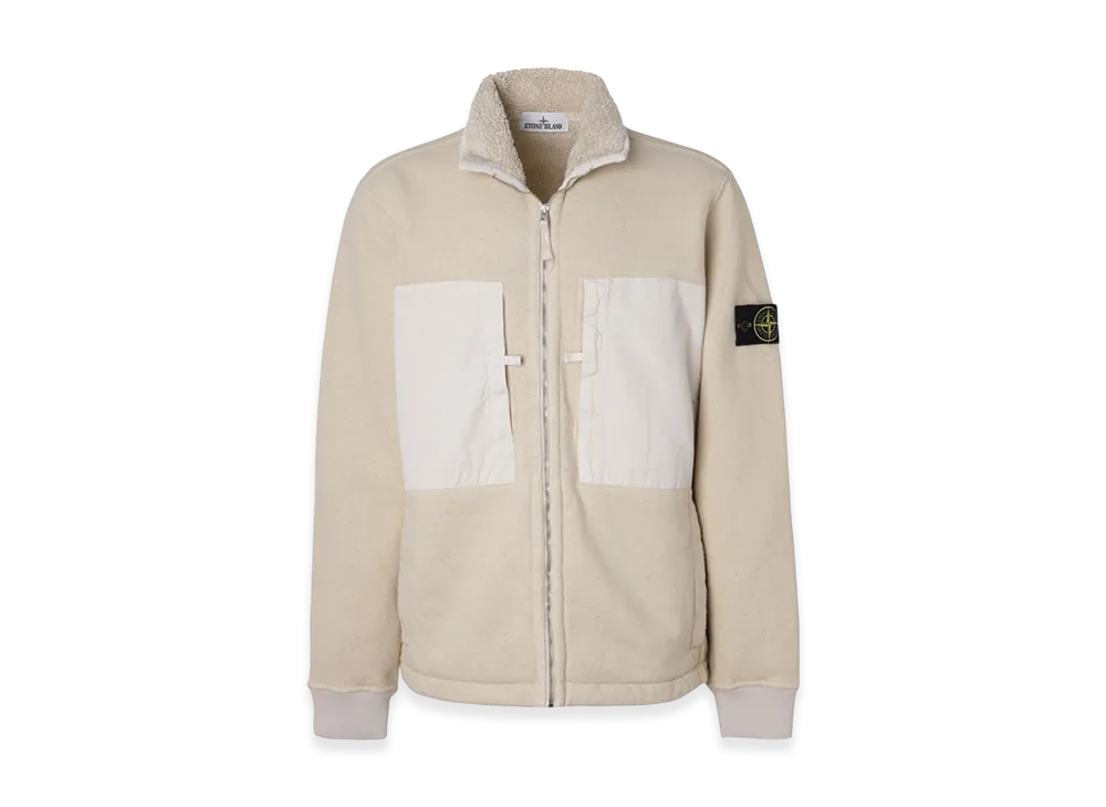 Stone Island Blouson 67256 Plated Terry Fleece "Plaster"