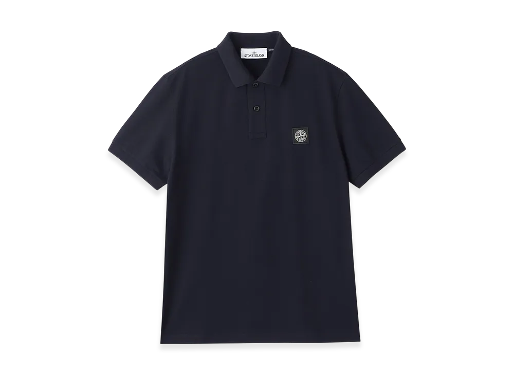 25SS【新品】STONE ISLAND ワッペンロゴ ZIP コットン シャツ ストーン