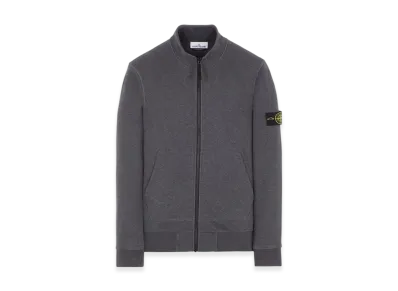 Stone Island 64351 Cotton Fleece Track Top - 23SS "Dark Gray Melange"
