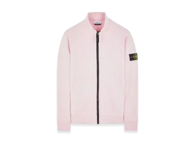 Stone Island 64351 Cotton Fleece Garment Dyed Track Top - 24SS "Pink"