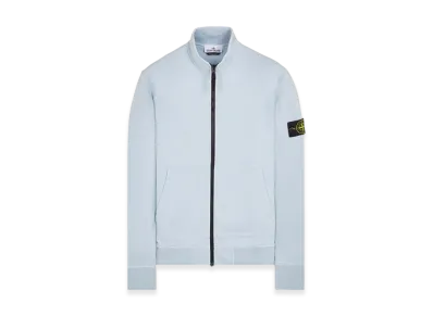 Stone Island 64351 Cotton Fleece Garment Dyed Track Top - 24SS "Sky Blue"