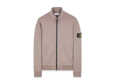 Stone Island 64351 Cotton Fleece Garment Dyed Track Top - 24SS "Dust Gray"