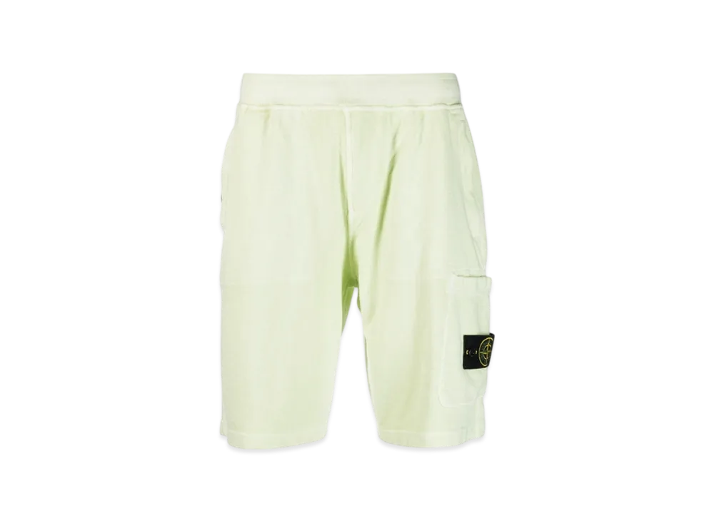 Stone Island 64060 Old Treatment Cargo Bermuda Shorts - 23SS "Light Green"