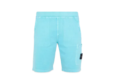 Stone Island 64060 Old Treatment Cargo Bermuda Shorts - 23SS "Turquoise"