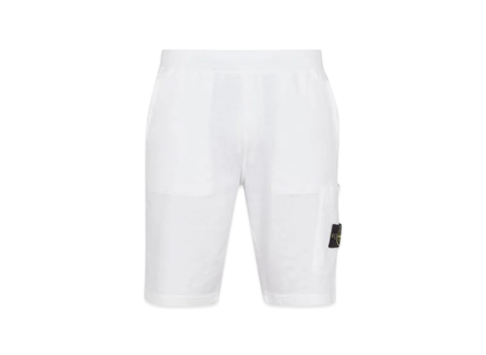 Stone Island 64060 Old Treatment Cargo Bermuda Shorts - 23SS "White"