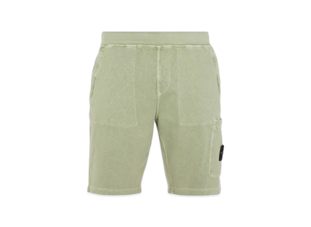 Stone Island 64060 Old Treatment Cargo Bermuda Shorts - 23SS "Sage Green"