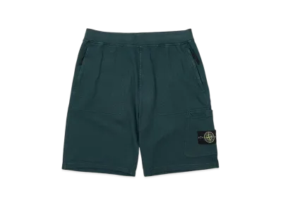 Stone Island 64060 Old Treatment Cargo Bermuda Shorts - 23SS "Bottle Green"
