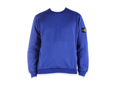 Stone Island 64052 Cotton Stretch Fleece Garment Dyed Sweatshirt - 22SS "Bright Blue"
