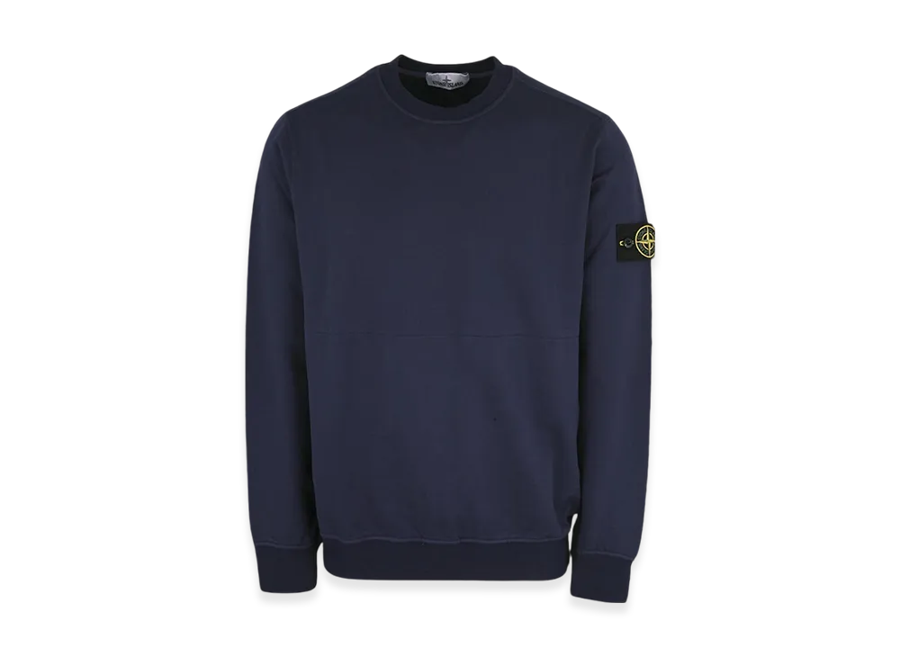 Stone Island 64052 Cotton Stretch Fleece Garment Dyed Sweatshirt - 22SS "Royal Blue"