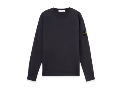 Stone Island 63750 Heavy Cotton Jersey Crewneck Sweatshirt with Ribbing - 24FW "Navy Blue"