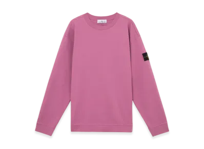 Stone Island 63750 Heavy Cotton Jersey Crewneck Sweatshirt with Ribbed Details - 24FW "Onion Rose"