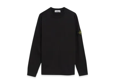 Stone Island 63750 Heavy Cotton Fleece Garment Dyed Crewneck Sweatshirt - 24SS "Black"