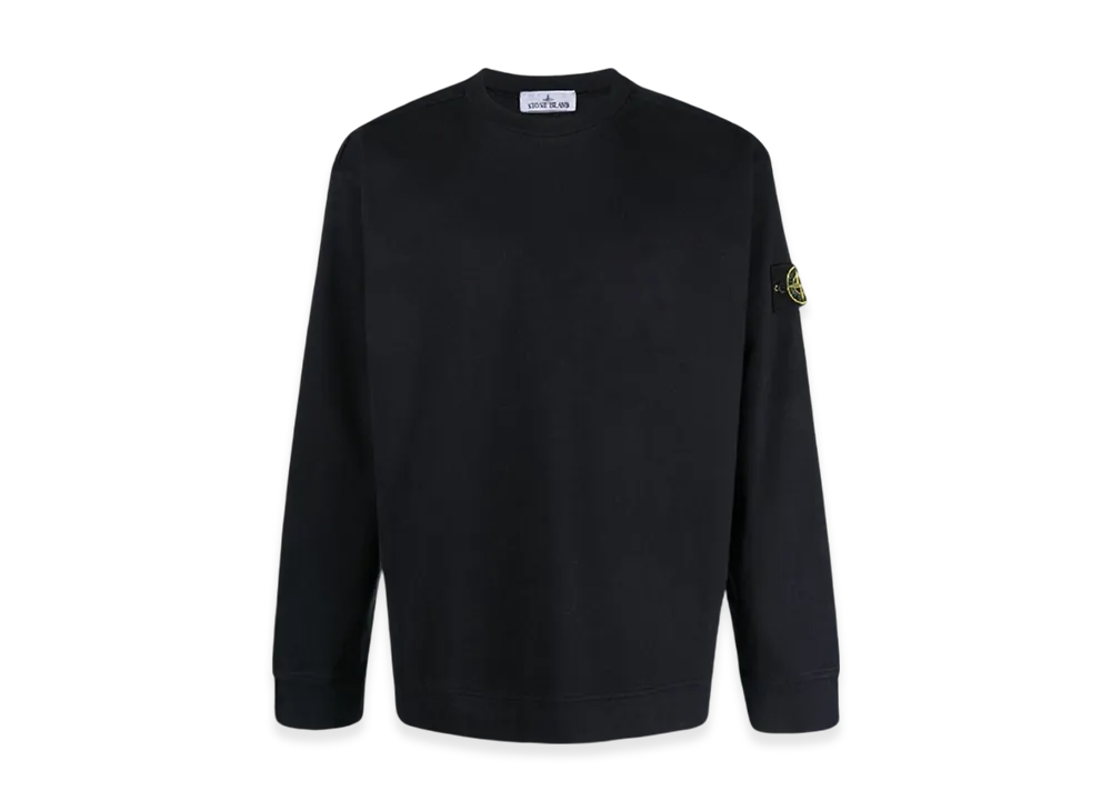 Stone Island 63750 Heavy Cotton Fleece Garment Dyed Crewneck Sweatshirt - 23SS "Navy Blue"