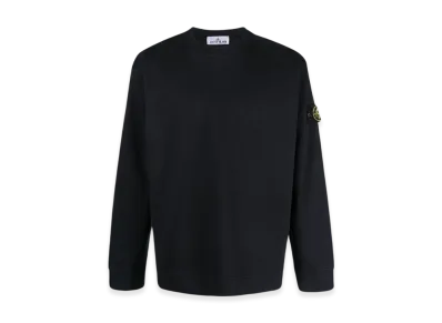 Stone Island 63750 Heavy Cotton Fleece Garment Dyed Crewneck Sweatshirt - 23SS "Navy Blue"