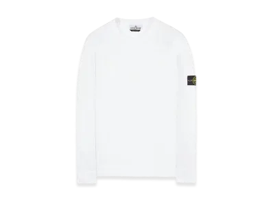 Stone Island 63750 Heavy Cotton Fleece Crewneck Sweatshirt - 23FW "White"