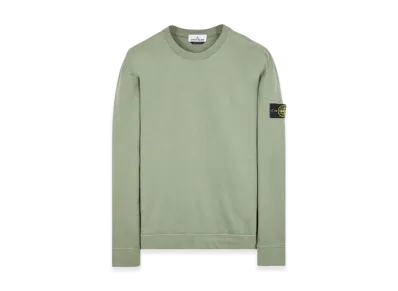 Stone Island 63750 Heavy Cotton Fleece Crewneck Sweatshirt - 23FW "Sage Green"