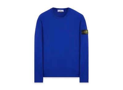 Stone Island 63750 Heavy Cotton Fleece Crewneck Sweatshirt - 23FW "Ultramarine Blue"