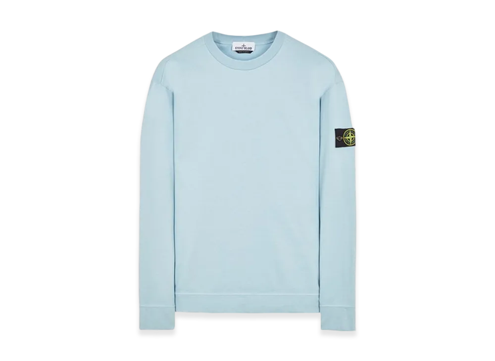 Stone Island 63750 Heavy Cotton Fleece Crewneck Sweatshirt - 23FW "Sky Blue"