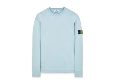 Stone Island 63750 Heavy Cotton Fleece Crewneck Sweatshirt - 23FW "Sky Blue"