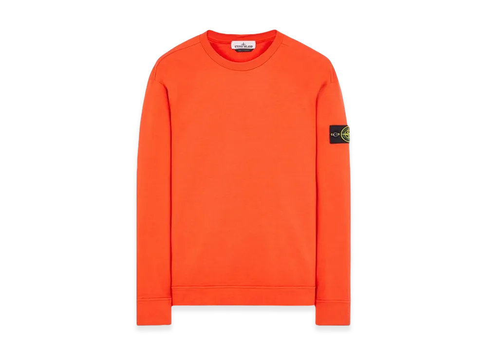 Stone Island 63750 Heavy Cotton Fleece Crewneck Sweatshirt - 23FW "Lobster Red"