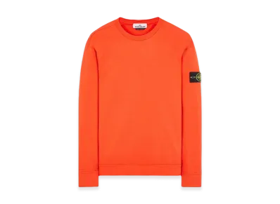 Stone Island 63750 Heavy Cotton Fleece Crewneck Sweatshirt - 23FW "Lobster Red"