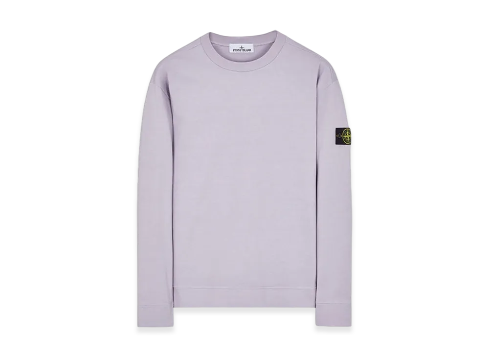 Stone Island 63750 Heavy Cotton Fleece Crewneck Sweatshirt - 23FW "Lavender"