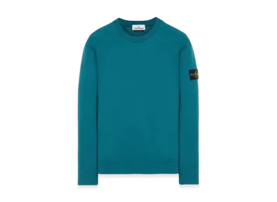 Stone Island 63750 Heavy Cotton Fleece Crewneck Sweatshirt - 23FW "Dark Teal Green"