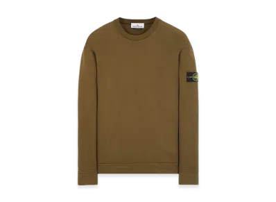 Stone Island 63750 Heavy Cotton Fleece Crewneck Sweatshirt - 23FW "Olive Green"