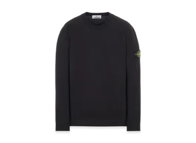 Stone Island 63750 Garment Dyed Heavy Cotton Long Sleeve T-Shirt - 22SS "Black"