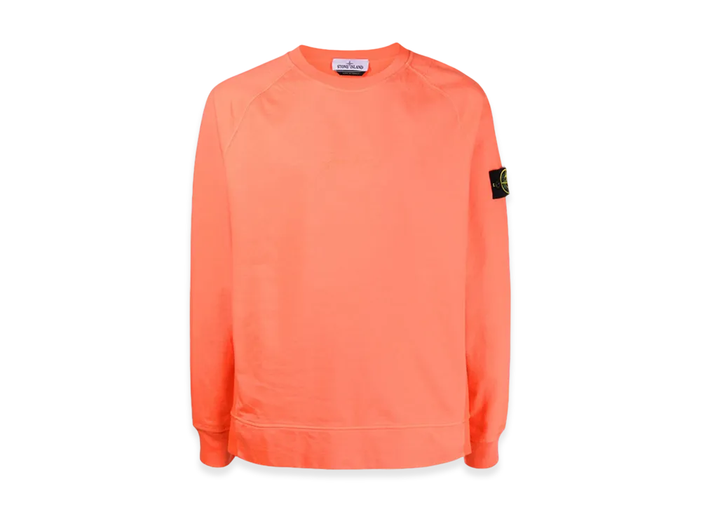 Stone Island 63750 Garment Dyed Heavy Cotton Long Sleeve T-Shirt - 22SS "Orange"