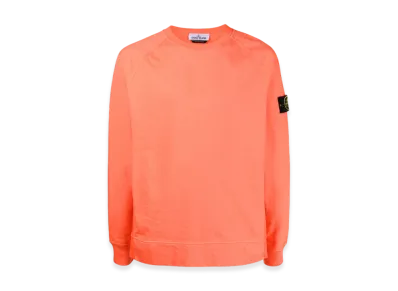 Stone Island 63750 Garment Dyed Heavy Cotton Long Sleeve T-Shirt - 22SS "Orange"