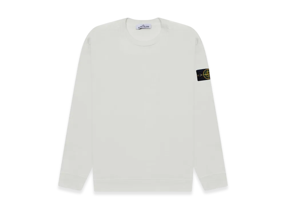 Stone Island 63750 Garment Dyed Heavy Cotton Long Sleeve T-Shirt - 22SS "Ice"