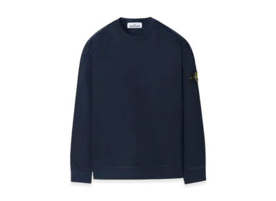 Stone Island 63750 Garment Dyed Heavy Cotton Long Sleeve T-Shirt - 22SS "Navy Blue"