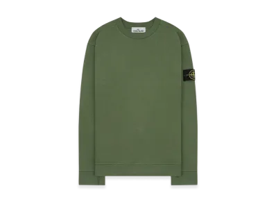 Stone Island 63750 Garment Dyed Heavy Cotton Long Sleeve T-Shirt - 22SS "Olive Green"