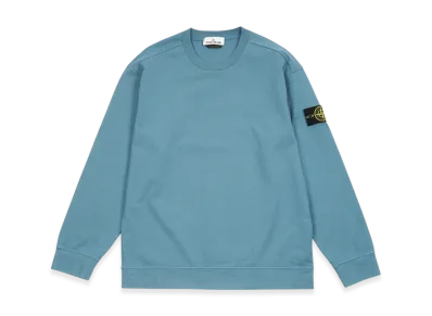 Stone Island 63750 Garment Dyed Heavy Cotton Long Sleeve T-Shirt - 22SS "Powder Blue"