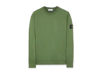 Stone Island 63750 Garment Dyed Gauzed Cotton Crewneck Sweatshirt - 22FW "Olive Green"