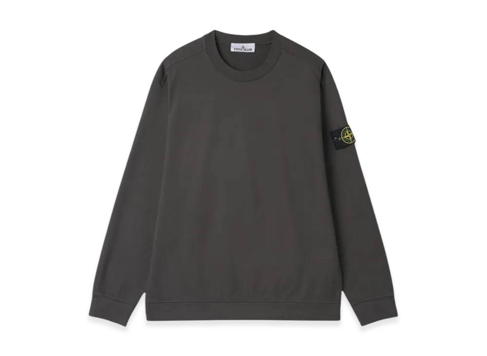Stone Island 63750 Garment Dyed Gauzed Cotton Crewneck Sweatshirt - 22FW "Dark Grey"