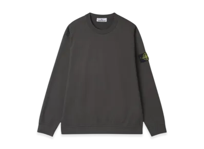 Stone Island 63750 Garment Dyed Gauzed Cotton Crewneck Sweatshirt - 22FW "Dark Grey"
