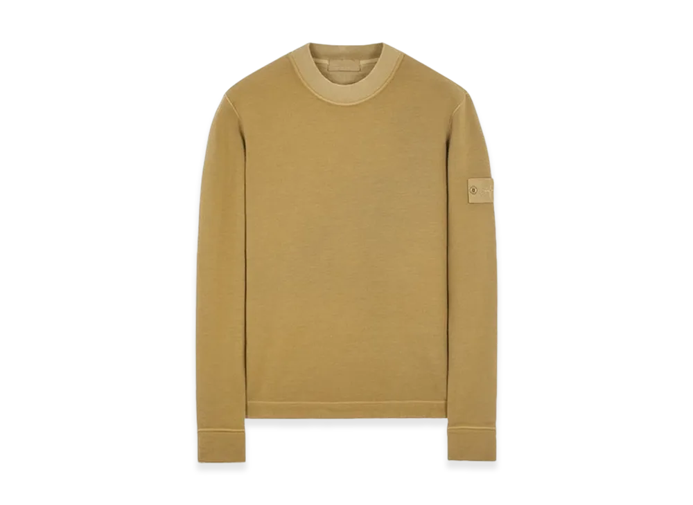Stone Island 633F3 Ghost Piece Cotton Jersey Crewneck Sweatshirt - 23FW "Dark Beige"