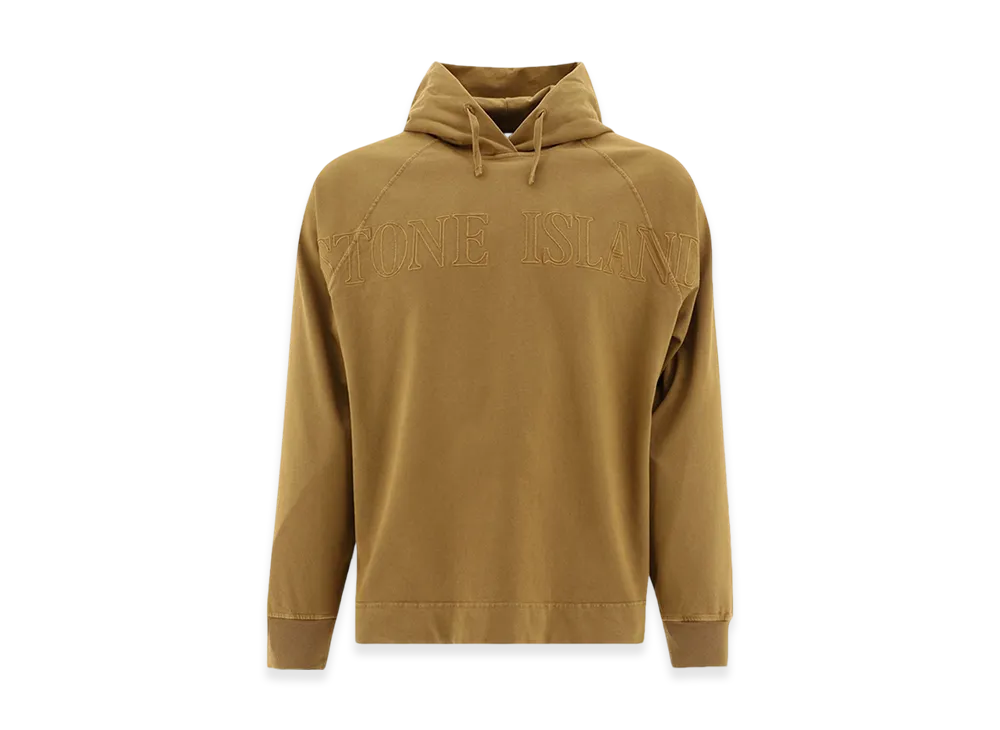 Stone Island 63355 Logo Hooded Sweatshirt - 23SS "Bark"