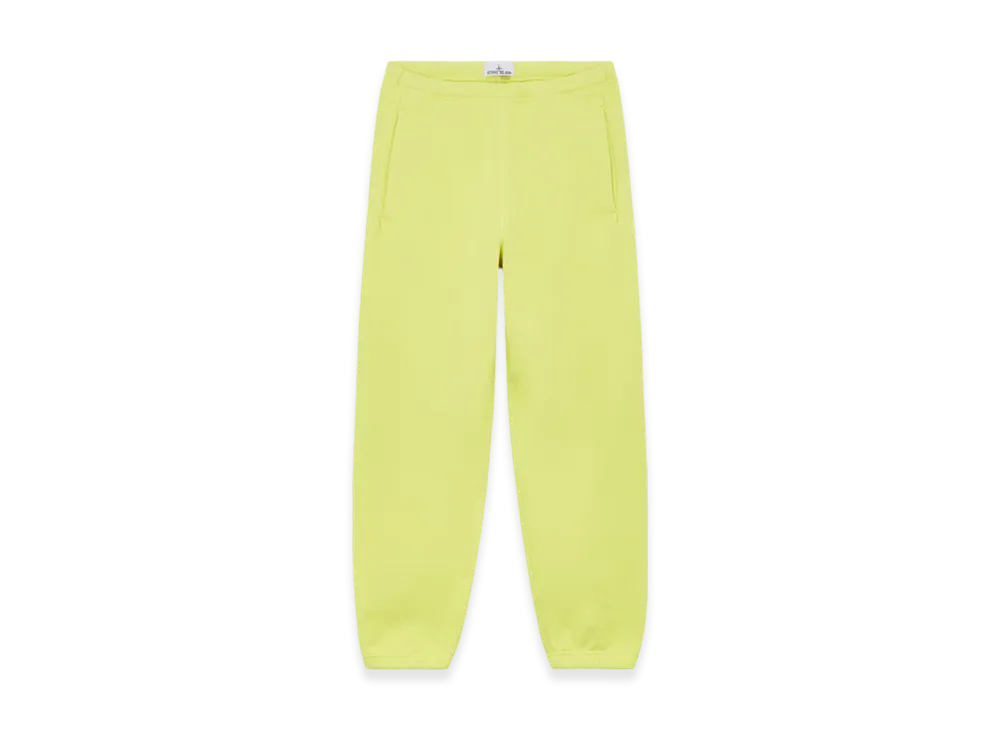 Stone Island 632X5 Marina Cotton Fleece Jogging Pants with Pockets - 24FW "Yellow"